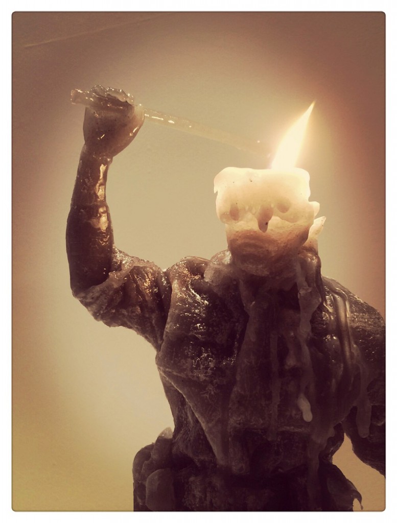 Black Cop Candle by Kacey Wong (framed)